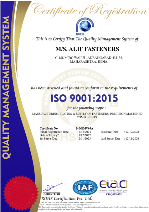 ISO Certificate